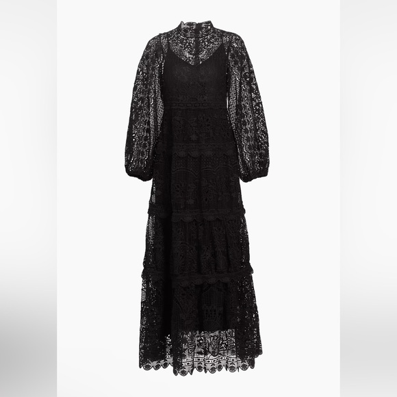 FARM RIO Long Sleeve Guipure Lace Maxi Dress - Picture 12 of 13
